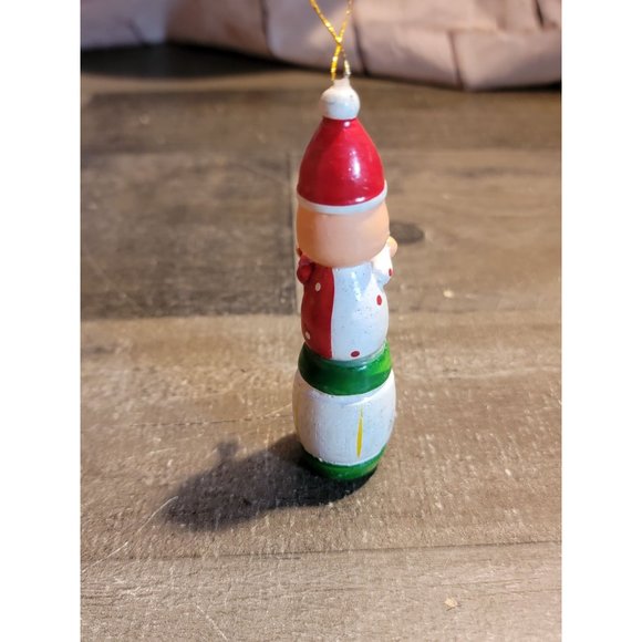 Vintage wooden clown Dunce drum Barrel ornament Xmas decor - Picture 3 of 4